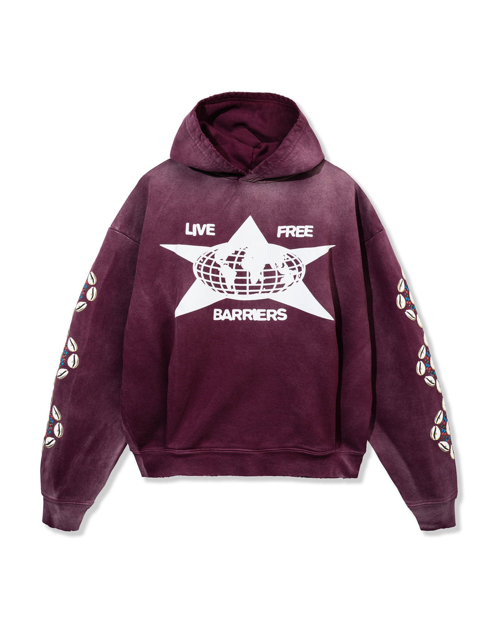 Barriers Cowrie Maroon Hoodie Barriers Cowrie Maroon Hoodie