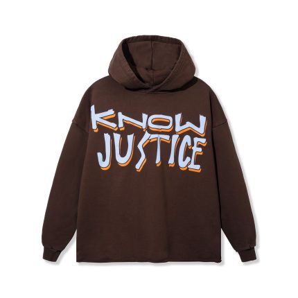 Barriers Know Justice Know Peace Aged Hoodie Brown