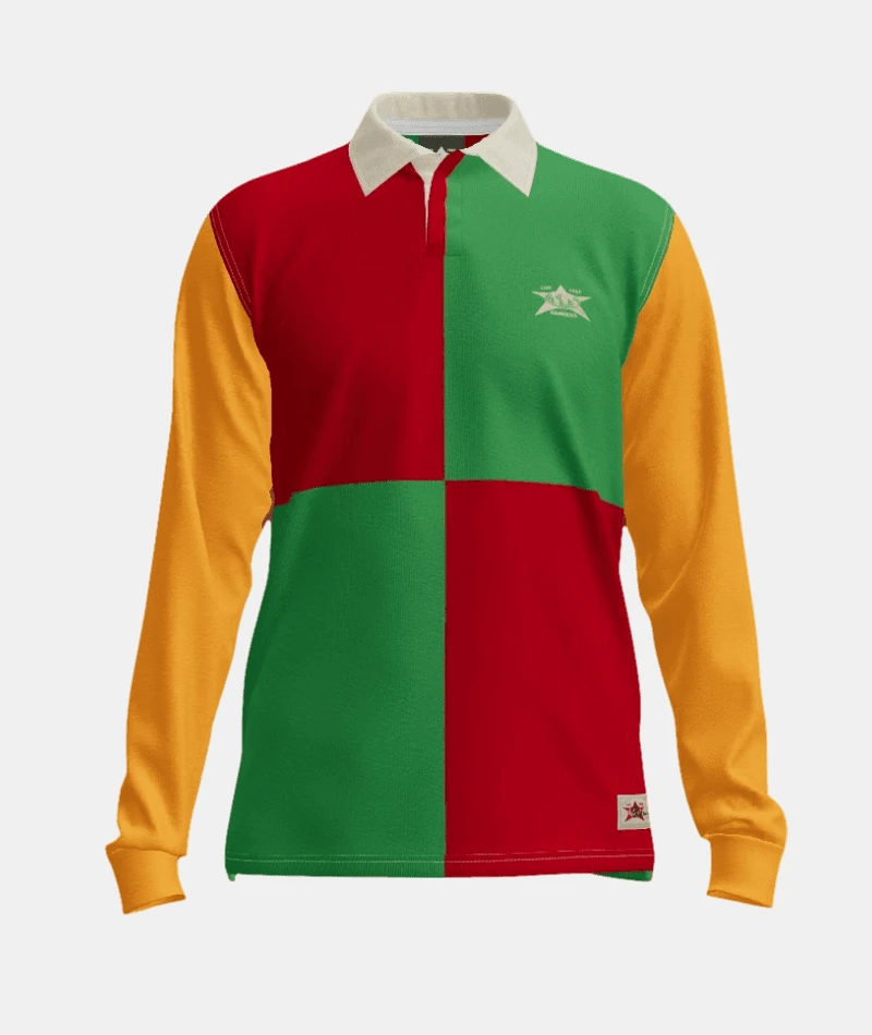 Barriers Worldwide Rugby Sweatshirt Red Yellow Barriers Worldwide Rugby Sweatshirt Red Yellow