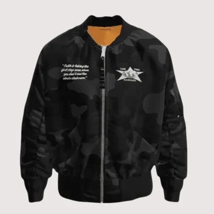 Barriers x Alpha Industries Black Camo Bomber Jacket